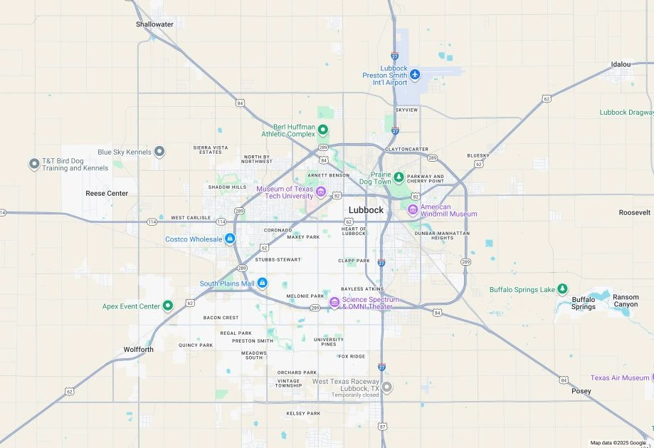 Lubbock Map